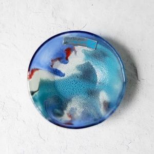 Nahariya handmade fused art glass small bowl made in Israel Andreas Meyer